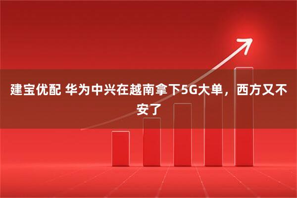建宝优配 华为中兴在越南拿下5G大单，西方又不安了